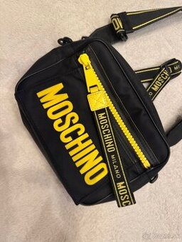 MOSCHINO Milano crossbody taška / shoulder bag – black & yel