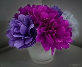 Kytica / kvety z krepoveho papiera - 1