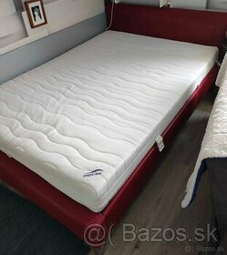 Kožená manželská posteľ s matracom - 1