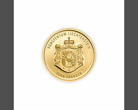 Limitované množstvo Zlatá minca z Lichtenštajnska