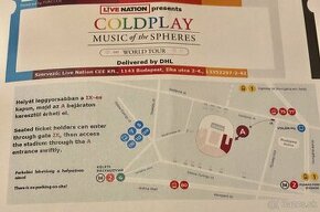 Predám 2 lístky na koncert Coldplay 16.6.2024 v Budapešti