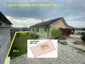 4 - izbová novostavba, bungalov  Nitra - Párovské Háje ID 46
