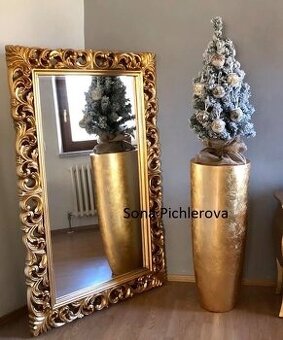 luxusne barokove zlate zrkadlo 160x98cm - 40%