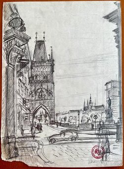 V.M. Scharzemberg - Staroměstská mostecká věž , Karlov most