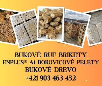 Pelety + brikety + drevo