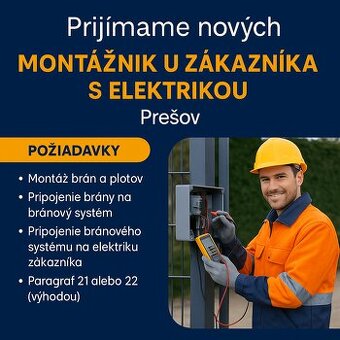 Práca pre montážnika s elektrikou