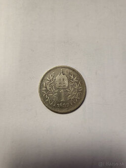 1 KORUNA 1897 B.Z. RAKÚSKO UHORSKO FRANZ JOSEPH
