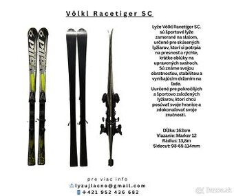 Lyže Volkl Racetiger 163cm