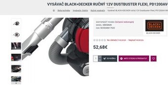 predam auto vysavac BLACK & DECKER velmi kvalitny
