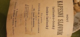Slovník latinsko český r.1928,Česko latinsky