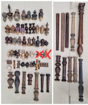 Sústružené ozdoby ku hodinám a k nábytku