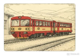 cedule plechová - Motorový vůz 810 (M 152.0)