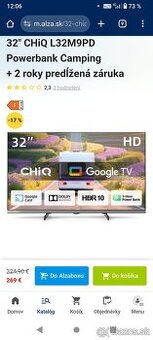 CHiQ U32 TV rozsirenie full HD,1900x1200 LED Google TV za 10