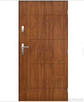 Vonkajšie oceľové dvere 80L,P  dub zlatý.
