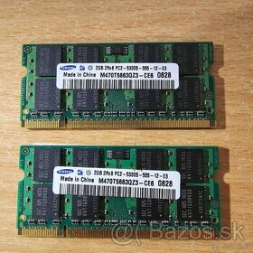 2x Capacity: 2GB DDR2 SODIMM Bus Type: PC-5300 Data Transfer