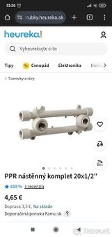 Predám nastaviteľné PPR nástenky na batérie