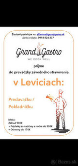Spoločnosť Grand Gastro prijme predavačku/ pokladníčku
