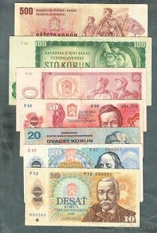 Staré bankovky sestava 1961-1988 - 8 kusů