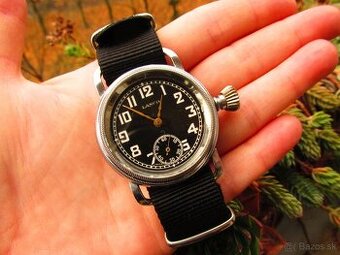 Staré funkčné mechanické letecké hodinky Lanco