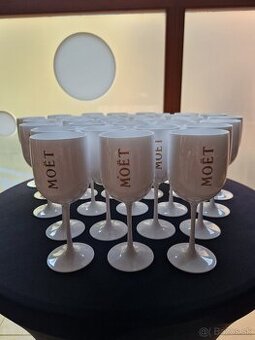 Predám biele štýlové poháre MOËT & CHANDON