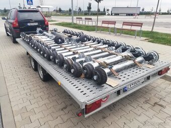 Brzdene nápravy ALKO a KNOTT na prívesný vozík.