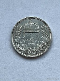 Predám vzácnu 1 korunu 1892 kb