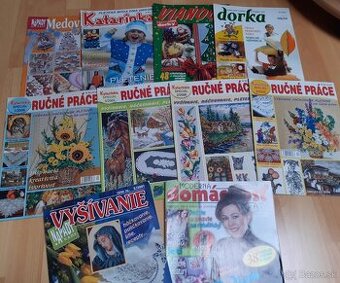 Časopisy - ručné práce, vyšívanie....
