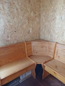 Drevená lavica,sťahovací luster - 1