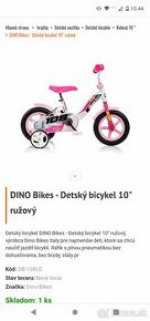Predám detský bicykel veľkosť 10 - 1