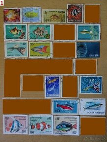 Nádherné poštové známky RYBY - 1