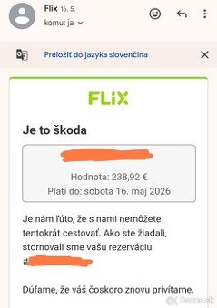 Flixbus - autobus - cestovanie