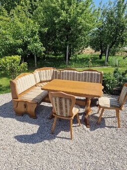 Rohová lavica, jedálenský set