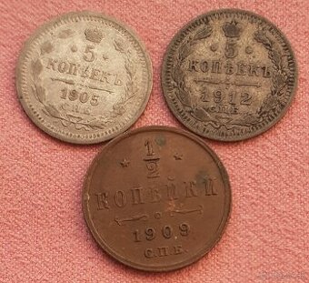 Mince - kopejky Mikuláša II.