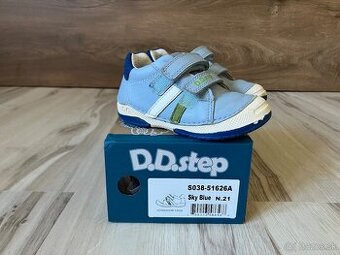 Celorocne kozene topanky D.D.step Sky blue S038-51626A