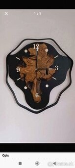 Drevo Dub Orech Nástenné hodiny