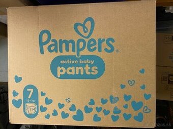 Plienky pampers pants active baby 7 2x 114 ks