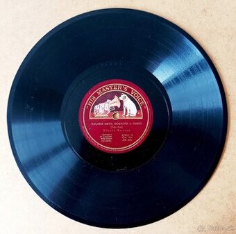 Vlasta Burian - stará šelaková gramodeska z roku 1927