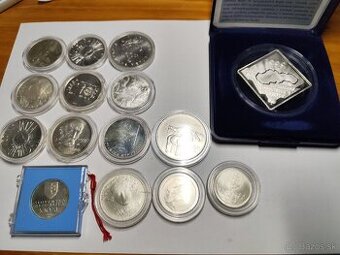 strieborné mince