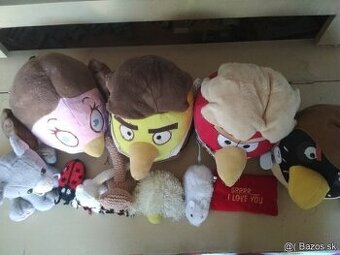 Star wars angry birds plyš, ručne pletené mačky a iné hračky