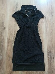 Čierne čipkované šaty
