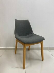 Trendová stolička so šedým čalúnením