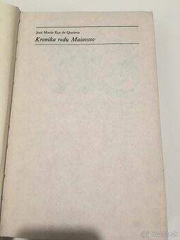 Predám knihu Kronika rodu Maiovcov