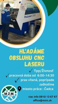 Obsluha CNC Laseru