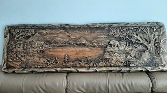 Drevený obraz 130×40 cm.hr.4.cm