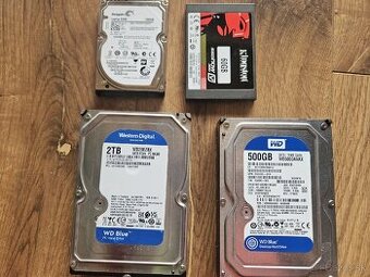 HDD 3.5 2tb, 500gb, 2.5 1tb, 60gb ssd