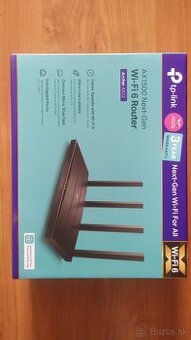 Predám dvojpásmový gigabitový Wi-Fi 6 router TP-Link Archer
