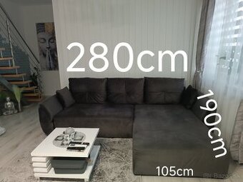 Tmavosiva velka sedacka L