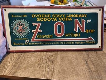 Stará reklamná cedula ,tabuľa.