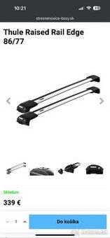 Stresne nosice THULE raised rail edge - Škoda Superb 3 kombi