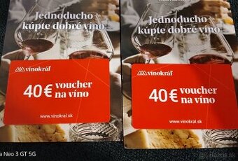 Predam voucher na víno v Hodnote 40€